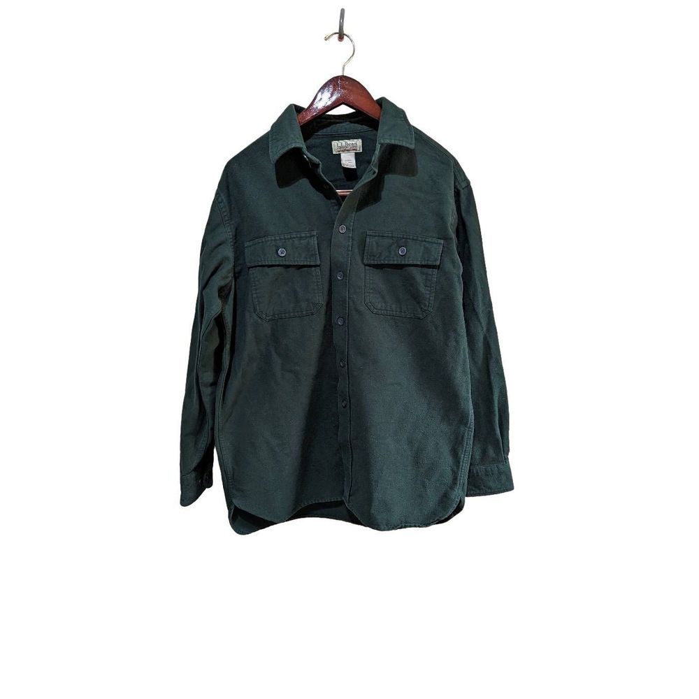 L.L.Bean Men's Fleece Button-Up Shirt - Size M